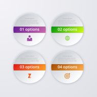 Vector illustration infographics four circles N18