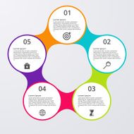 Vector illustration infographic five options N12