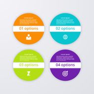 Vector illustration infographics four circles N19