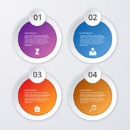 Vector illustration infographics four circles N20