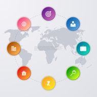 Vector illustration infographics eight options N7