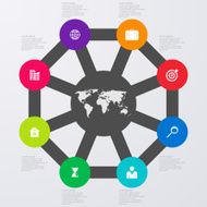 Vector illustration infographics eight options N8