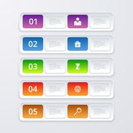 Vector illustration infographic five options N14