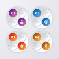 Vector illustration infographics four circles N21