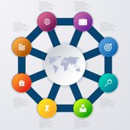 Vector illustration infographics eight options N9