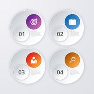 Vector illustration infographics four circles N22