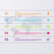 Vector illustration infographic five options N17