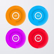 Vector illustration infographics four circles N23