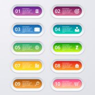 Vector illustration infographics ten options N5