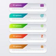 Vector illustration infographic five options N18