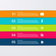 Vector illustration infographic five options N20