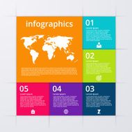Vector illustration infographic five options N21