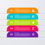 Vector illustration infographic five options N23
