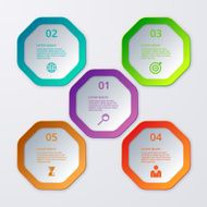 Vector illustration infographics of octagons