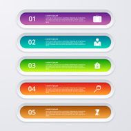 Vector illustration infographic five options N24