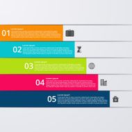 Vector illustration infographic five options N25