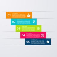 Vector illustration infographic five options N26