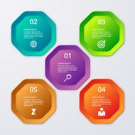 Vector illustration infographics of octagons N2