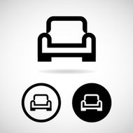 Vector armchair vector icon Illustration EPS10