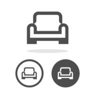 Vector armchair vector icon Illustration EPS10 N2
