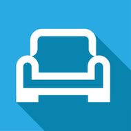 Vector armchair vector icon Illustration EPS10 N3