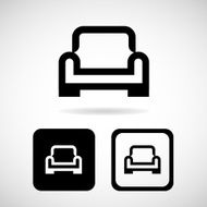 Vector armchair vector icon Illustration EPS10 N5