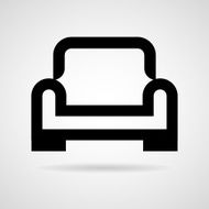 Vector armchair vector icon Illustration EPS10 N8