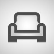 Vector armchair vector icon Illustration EPS10 N9