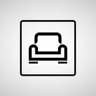 Vector armchair vector icon Illustration EPS10 N10