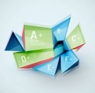 Geometric shapes with sample text Abstract template N80
