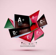 Geometric shapes with sample text Abstract template N81