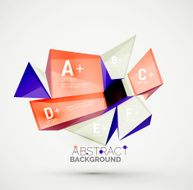 Geometric shapes with sample text Abstract template N82