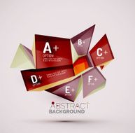 Geometric shapes with sample text Abstract template N84