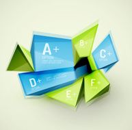 Geometric shapes with sample text Abstract template N86