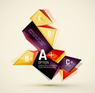 Geometric shapes with sample text Abstract template N89