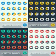 Set of the round segmented charts in an isometry