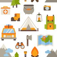 Hiking seamless pattern
