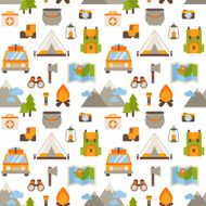 Hiking seamless pattern N2