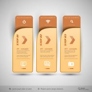 Vector tabs as design elements for business layouts N40