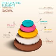 abstract 3d color tower infographics