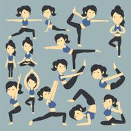 Yoga Poses Infographic Elements N2