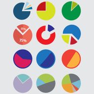 Infographic Elements pie chart set icon business elements and statistics