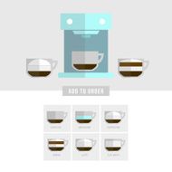 Set of coffee menu in modern style N3