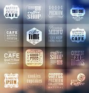 Retro bakery labels and typography N3