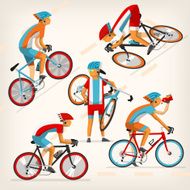 People riding bike at full speed