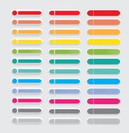 Set of multicolor web buttons N2