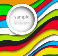 Abstract colorful lines background with bubble