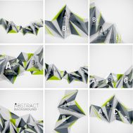 Geometric shapes in the air Vector abstract background N153