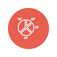 Pie chart thin line icon N2