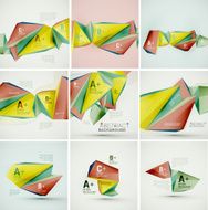 Geometric shapes in the air Vector abstract background N163